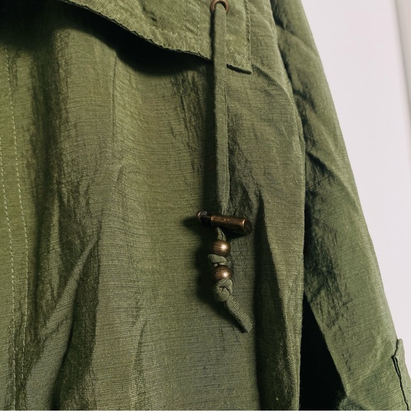 coldwater creek green utility top tie waist small - Picture 6 of 7